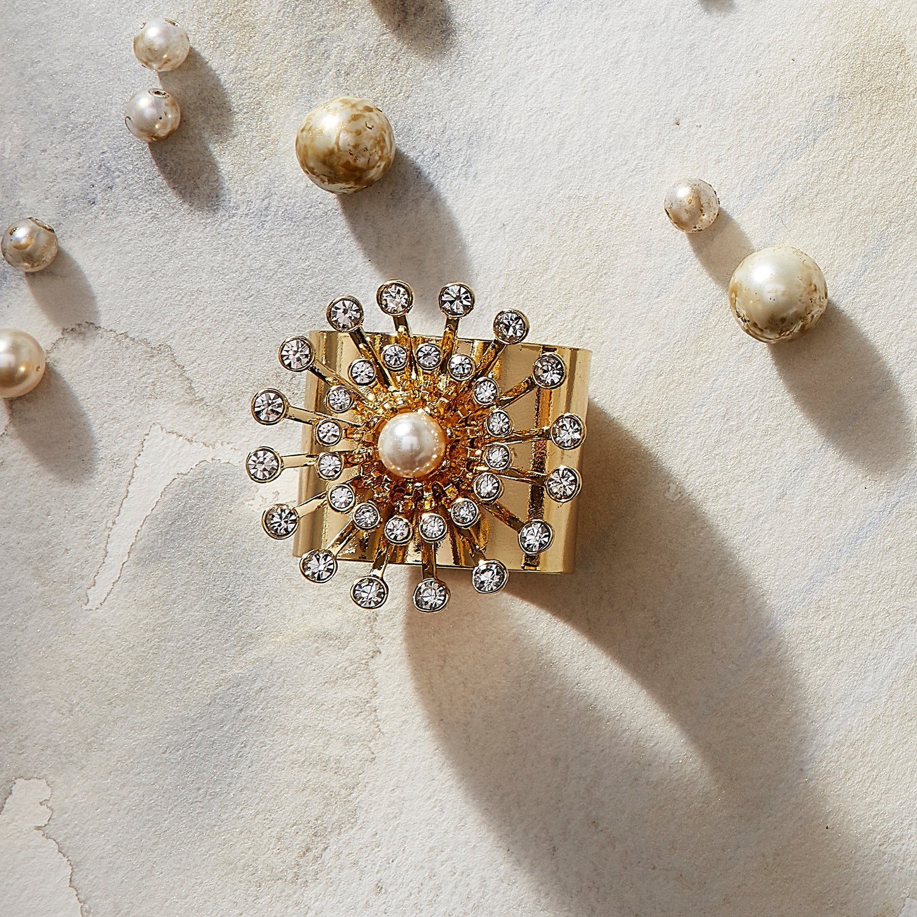 Pearl Star Napkin Rings (Set of 2)