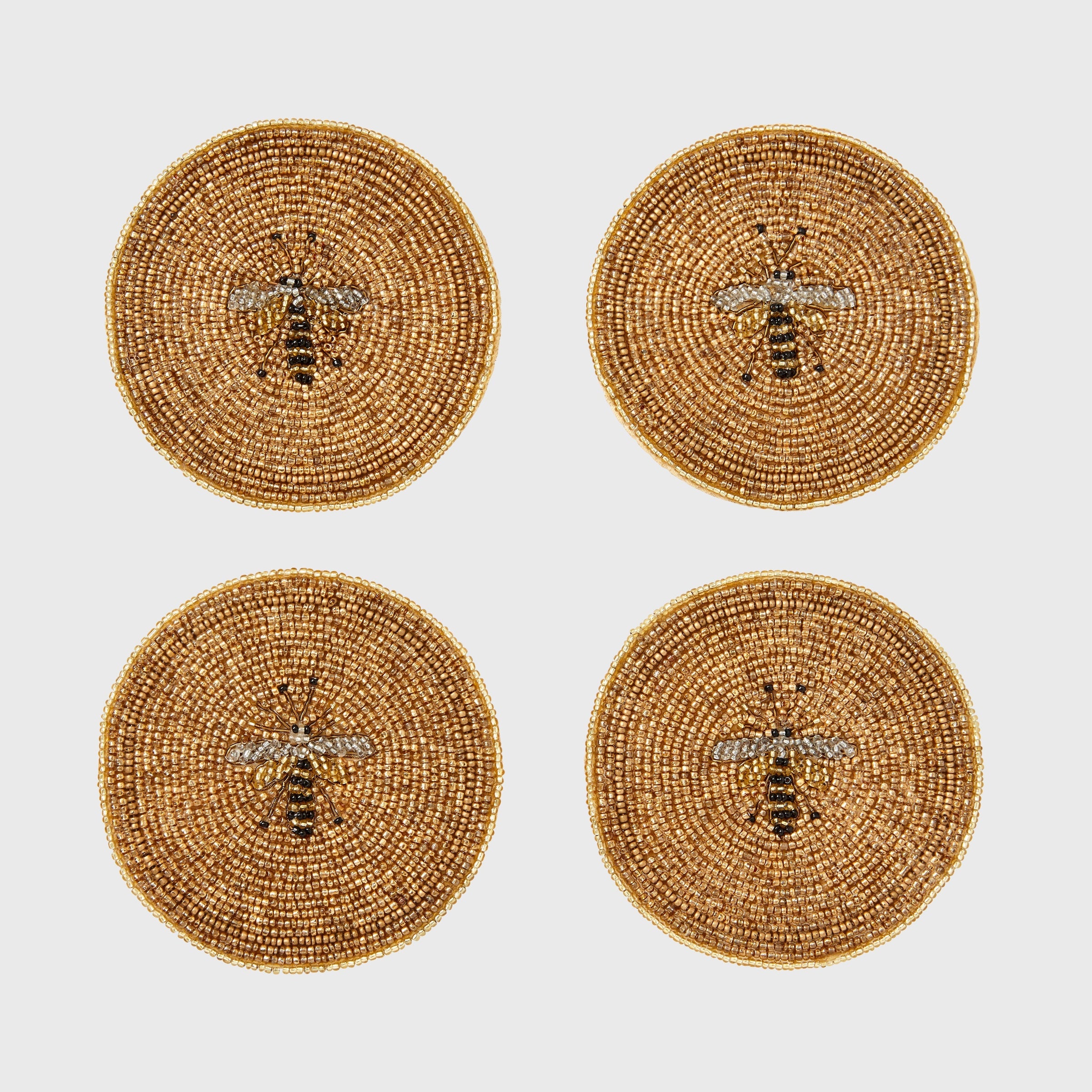 Stripey Bee Coasters (Set of 4)