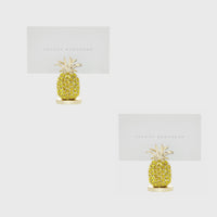 Pineapple Placecard Holders - Yellow (Set of 2)