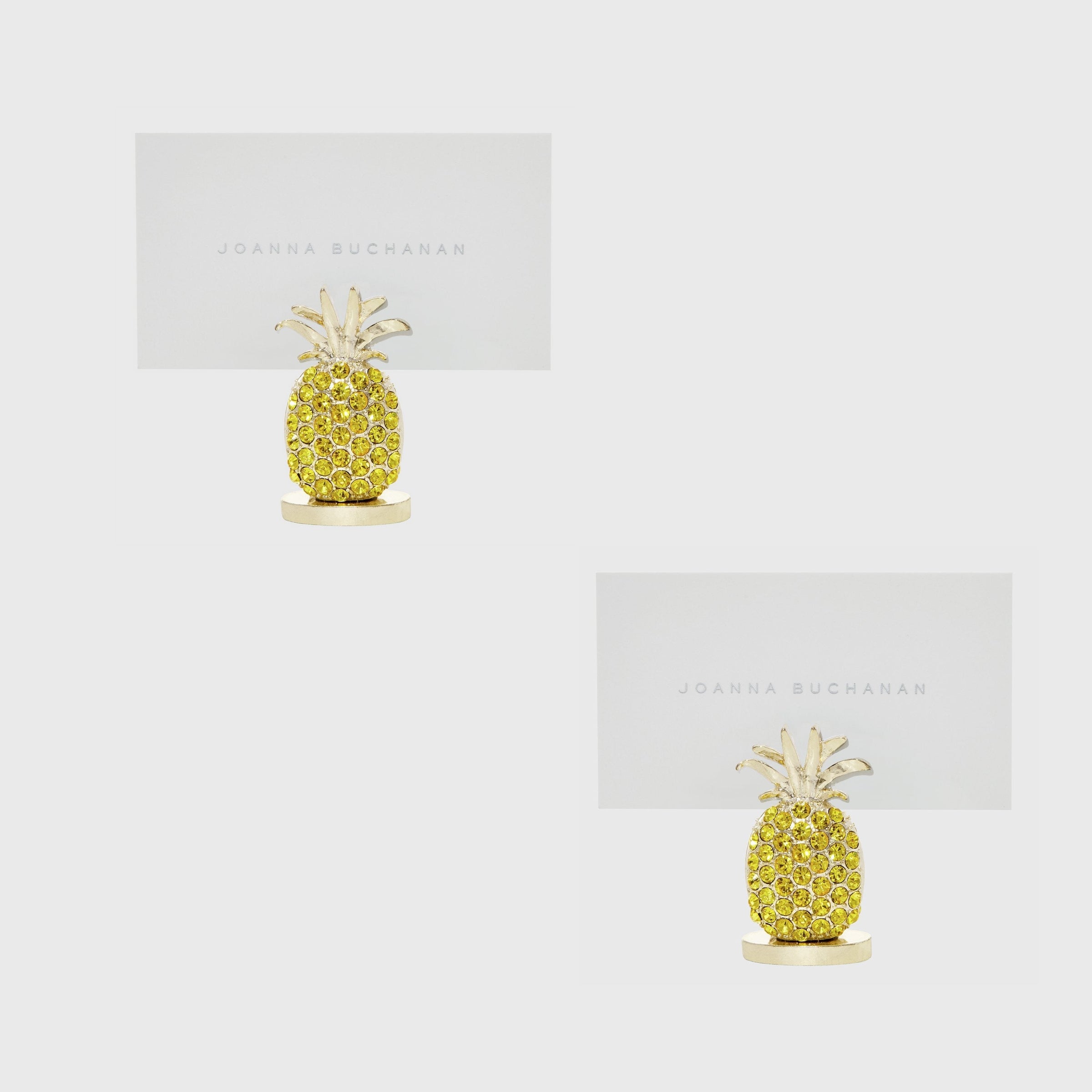 Pineapple Placecard Holders - Yellow (Set of 2)