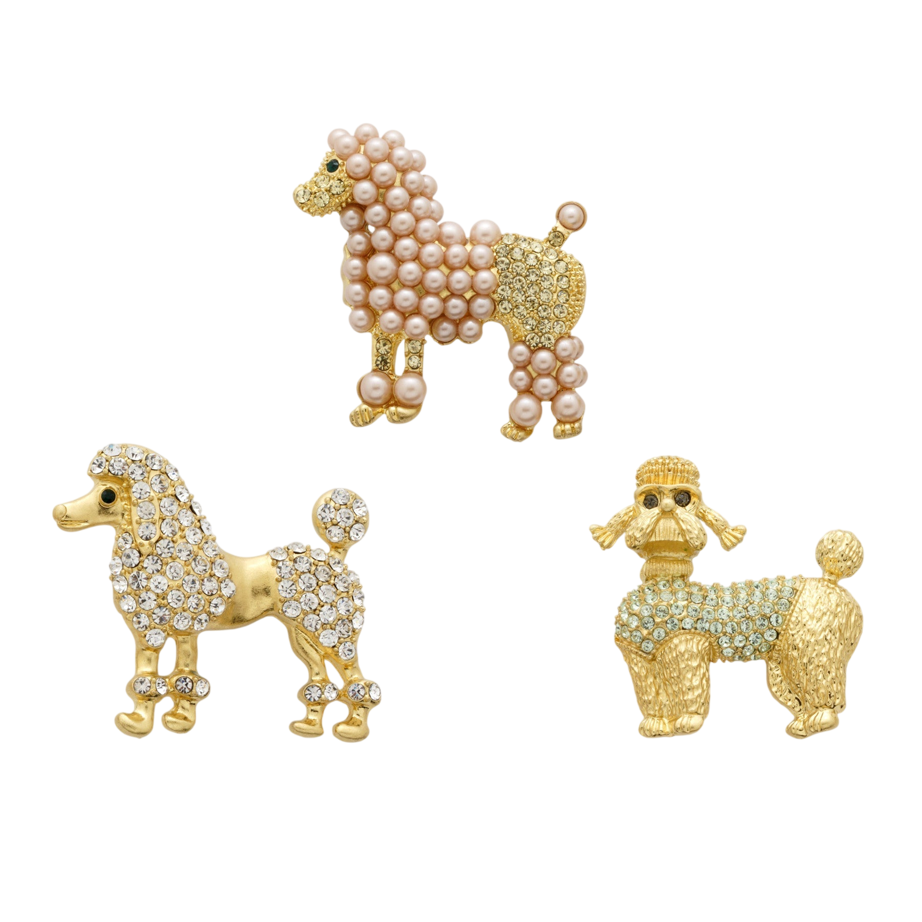 Poodle Clip Set
