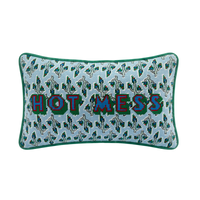 Hot Mess Needlepoint Pillow