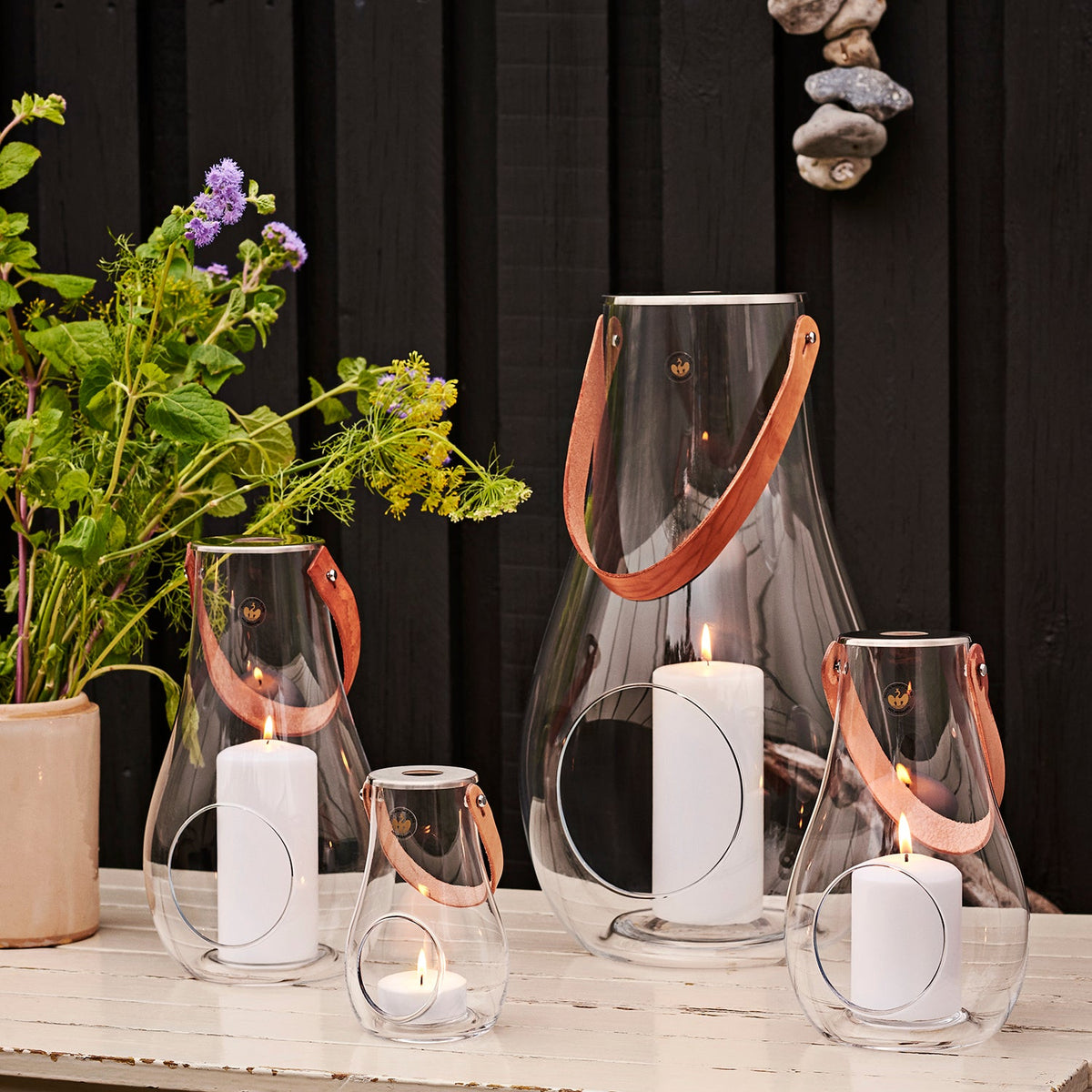 Holmegaard Design with Light Lantern, 17.7"