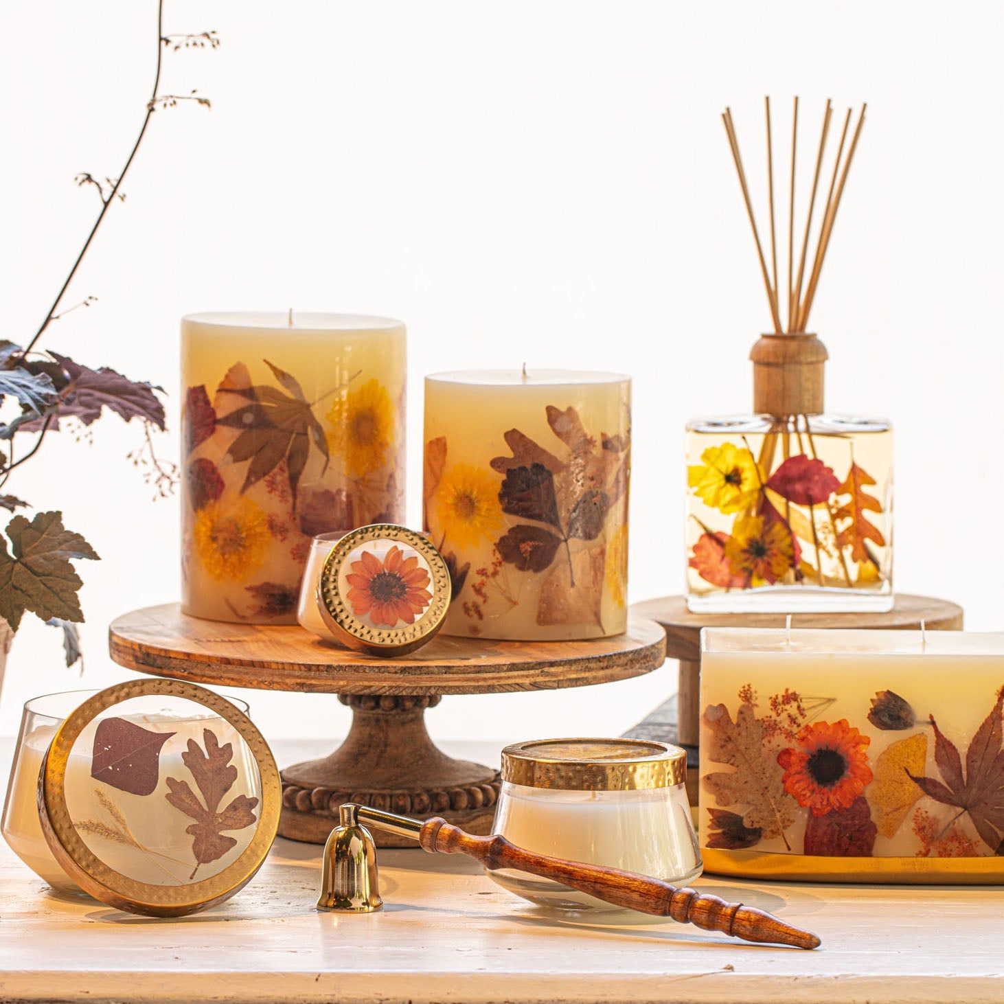 Harvest Pumpkin Medium Round Botanical Candle