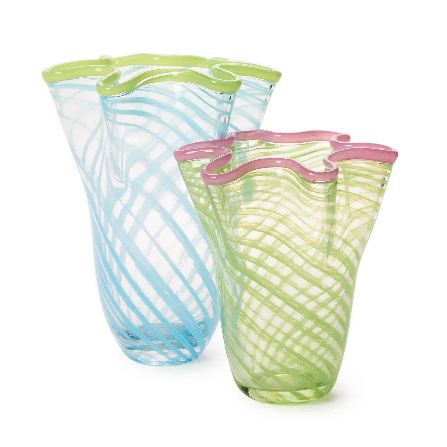 Rialto Swirl Flare Vases (Set of 2)