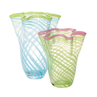 Rialto Swirl Flare Vases (Set of 2)