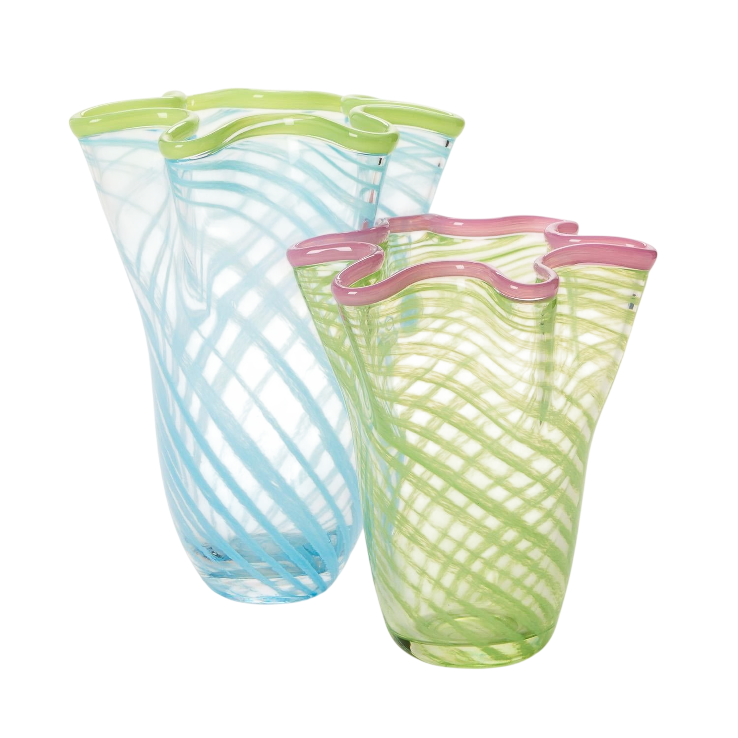 Rialto Swirl Flare Vases (Set of 2)