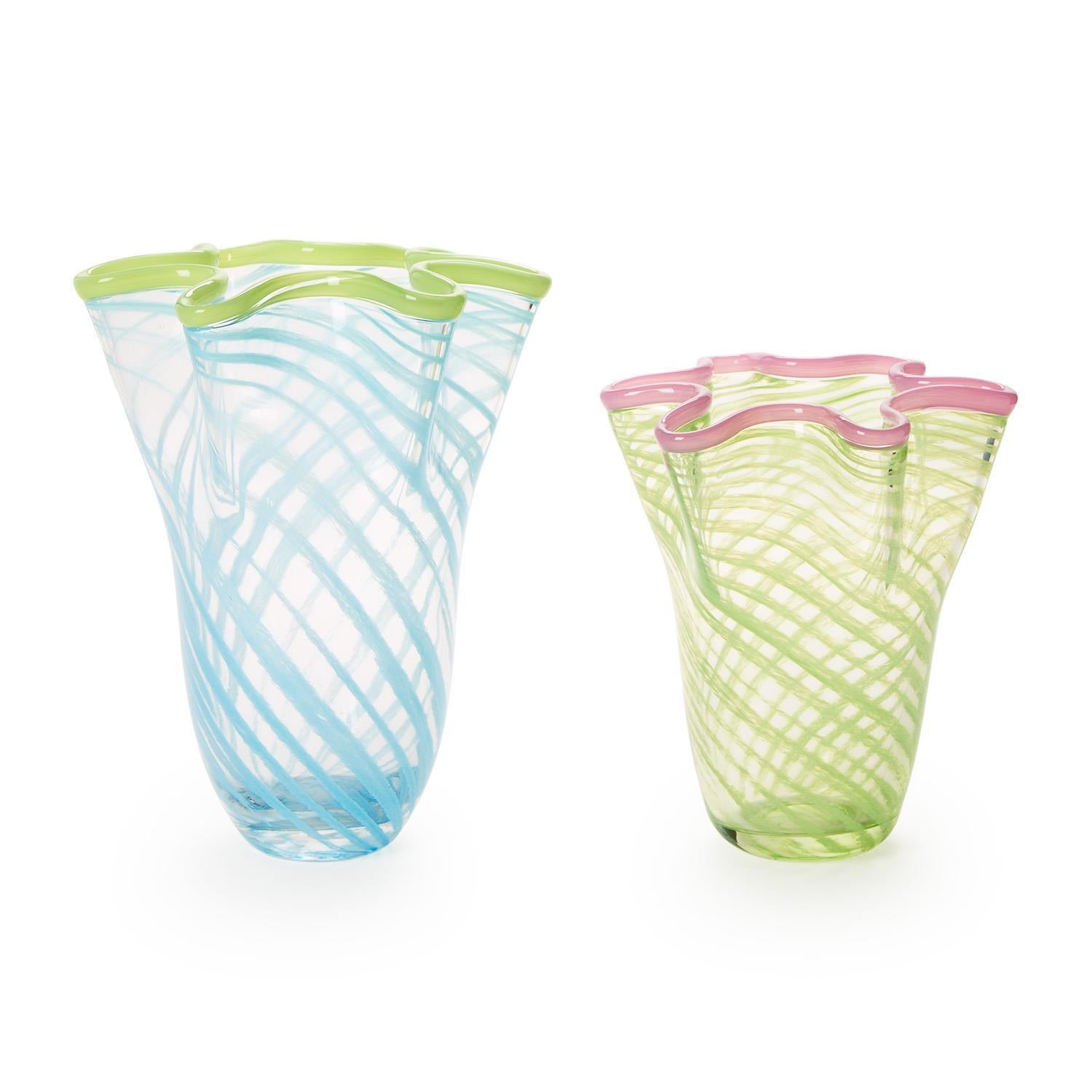 Rialto Swirl Flare Vases (Set of 2)