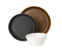 3 Piece Skali Coupe Dinner Setting
