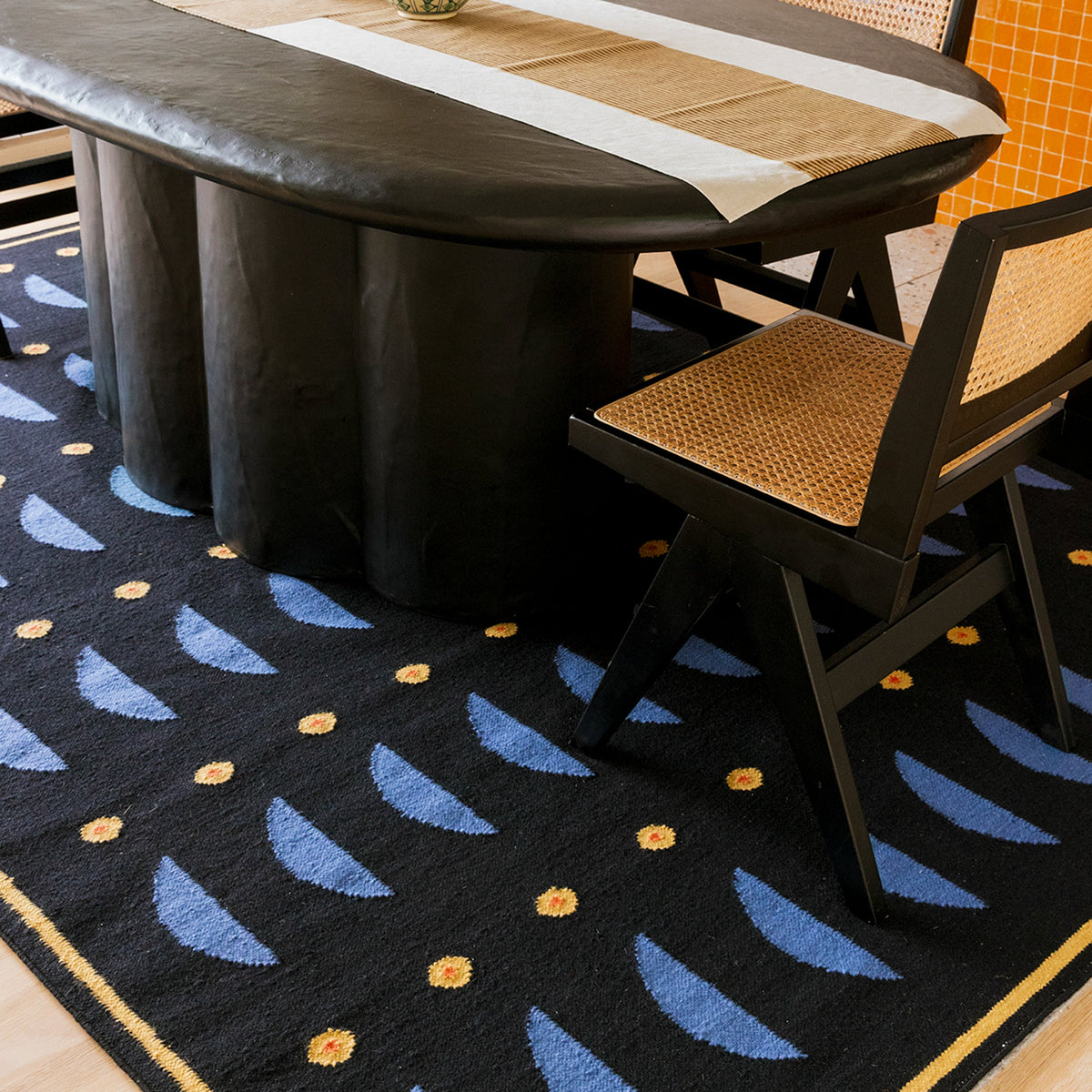 Moons | Black Rug