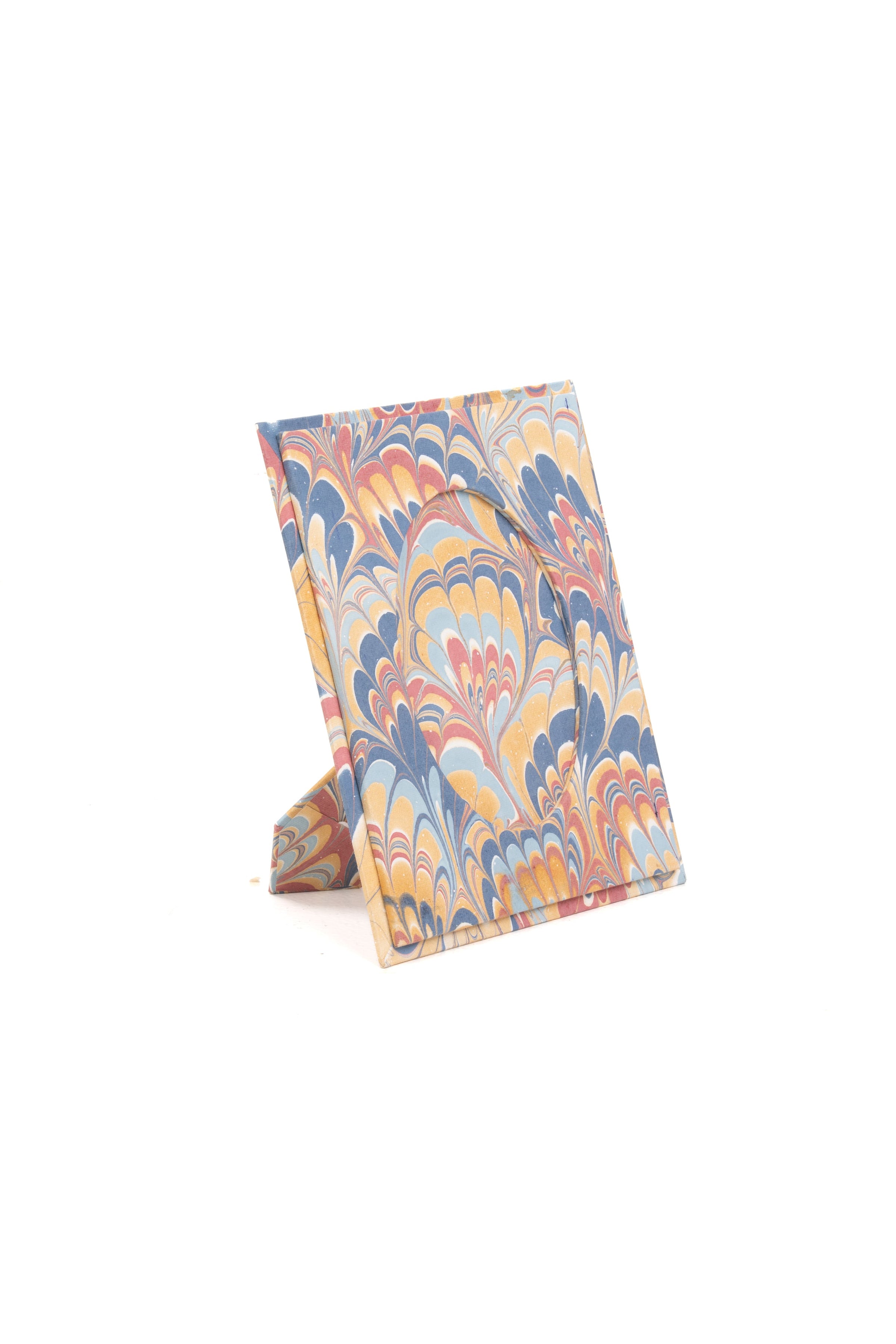 Hand-Marbled Picture Frame in Venetian Swirl, 4" x 6"