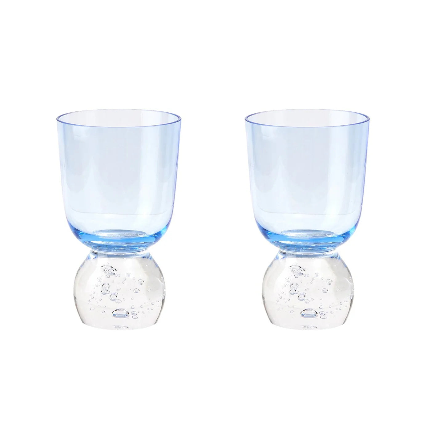 Hand Blown Bubble Glass Tumbler (Set of 2)
