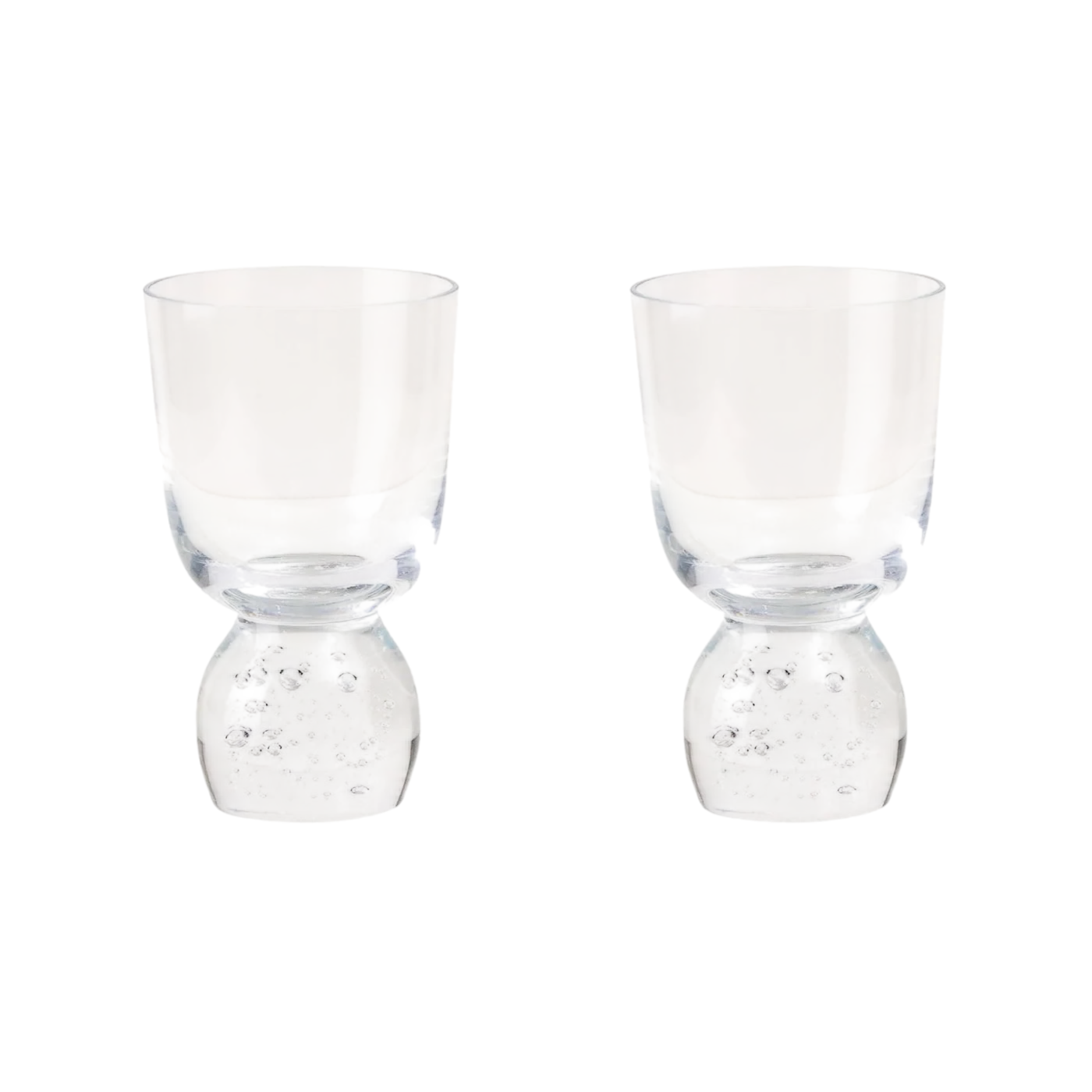 Hand Blown Bubble Glass Tumbler (Set of 2)