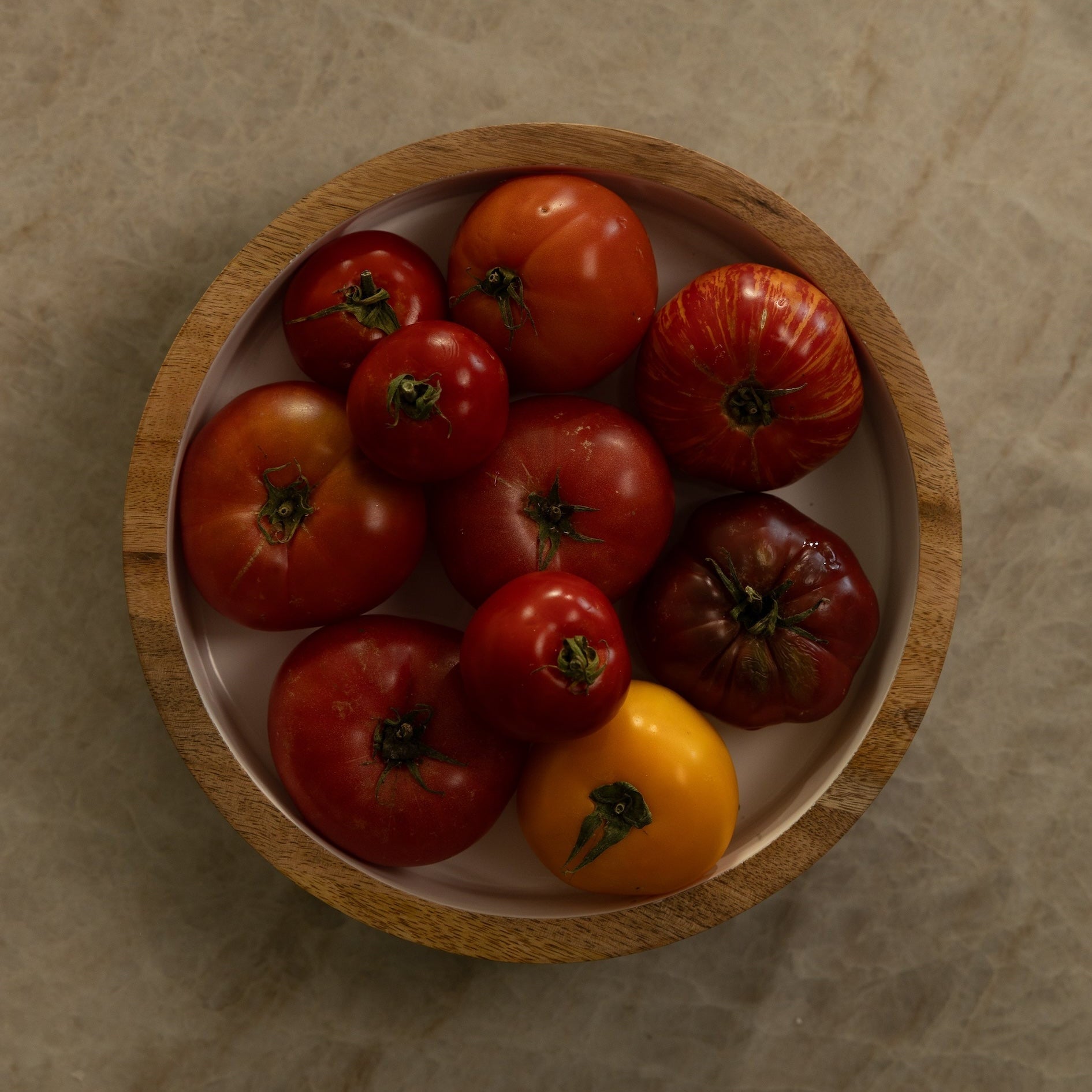 Hayes Wood + White Nesting Bowls, Set of 2