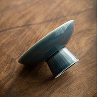 High Foot Snack Plate Haze Blue