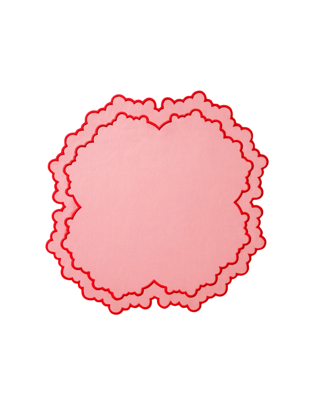 The Hibiscus Napkin Set of 4 - Rouge
