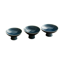 High Foot Snack Plate Haze Blue