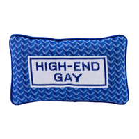 High End Gay Needlepoint Pillow