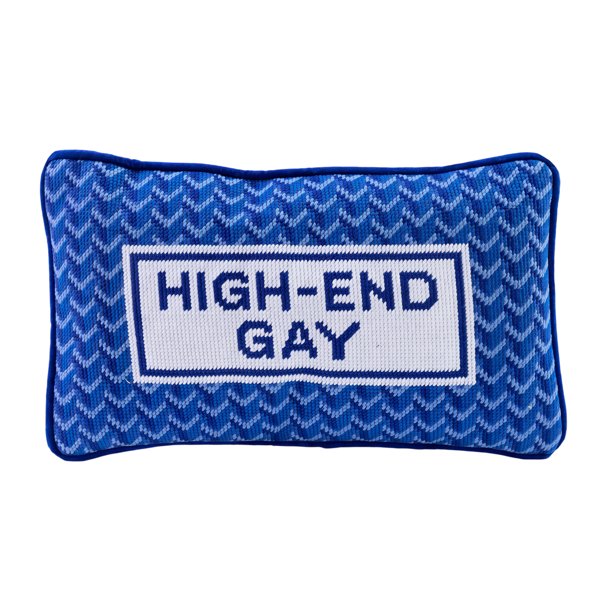 High End Gay Needlepoint Pillow