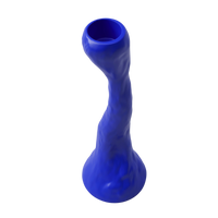 Hilma Tall Blue Porcelain Candle Holder