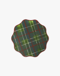 Highland Dessert Plate Set of 12 - Ivy Tartan