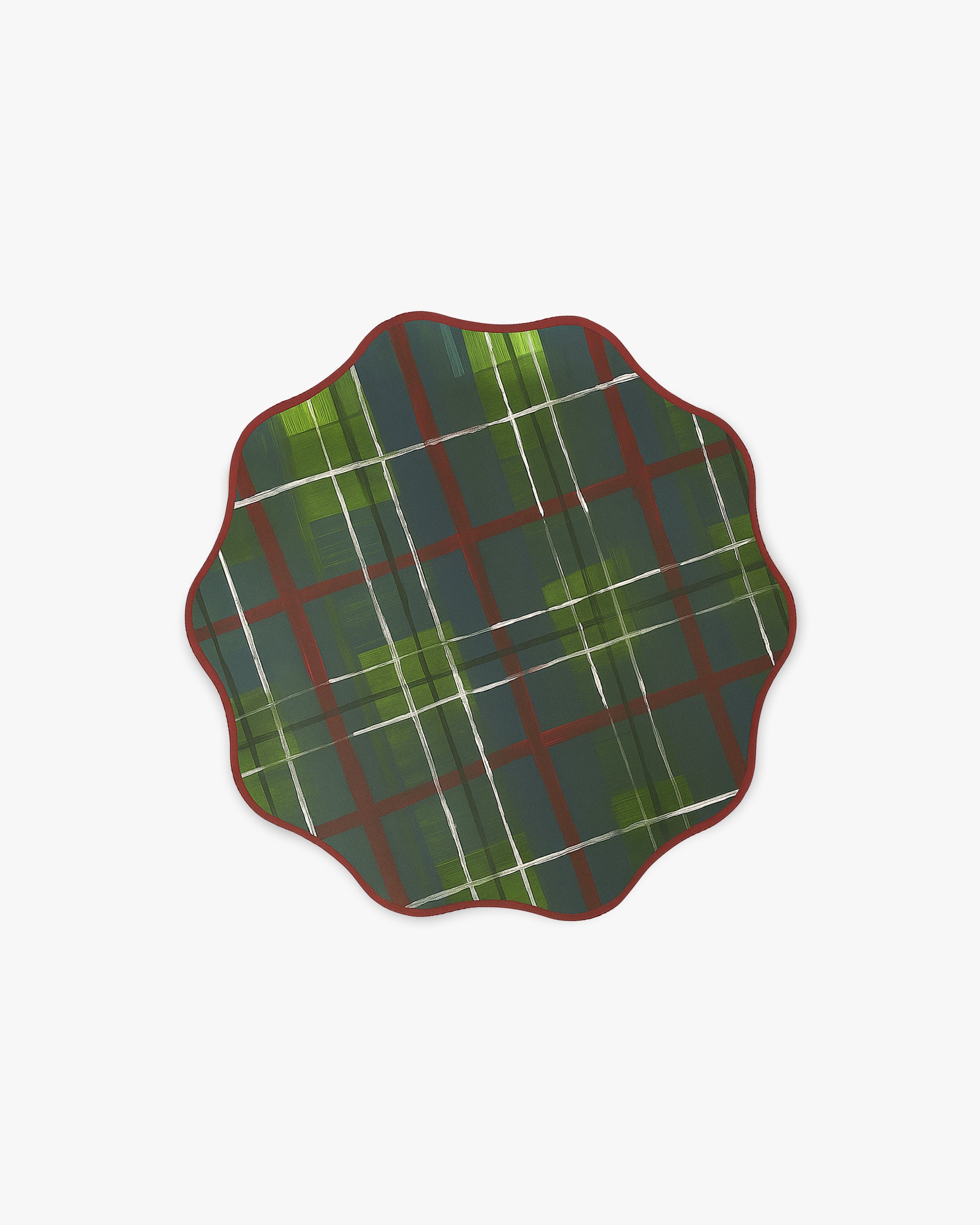 Highland Dessert Plate Set of 12 - Ivy Tartan