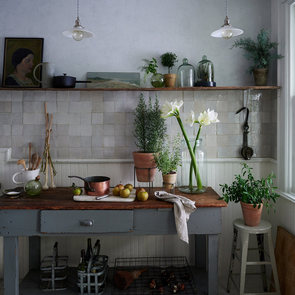 Whitewash Terracotta Studio Planter