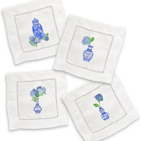 Hydrangea Vases Cocktail Napkin Set