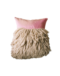 Wugo Throw Pillow - Iridescent Magenta/Andes Sand