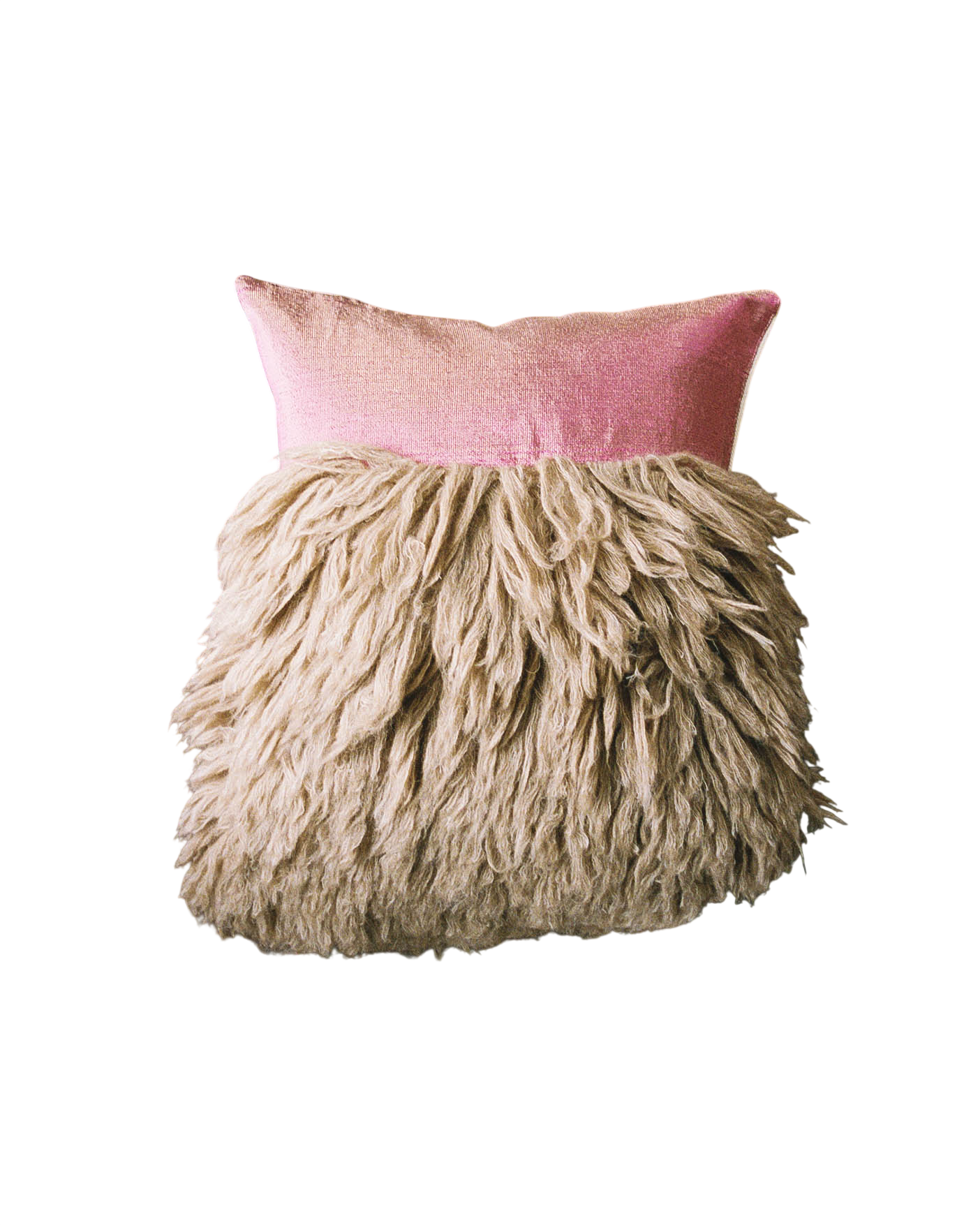 Wugo Throw Pillow - Iridescent Magenta/Andes Sand
