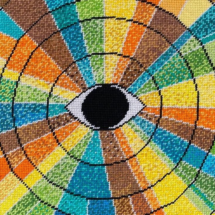 Kaleidoscope Eye - Needlepoint Pillow