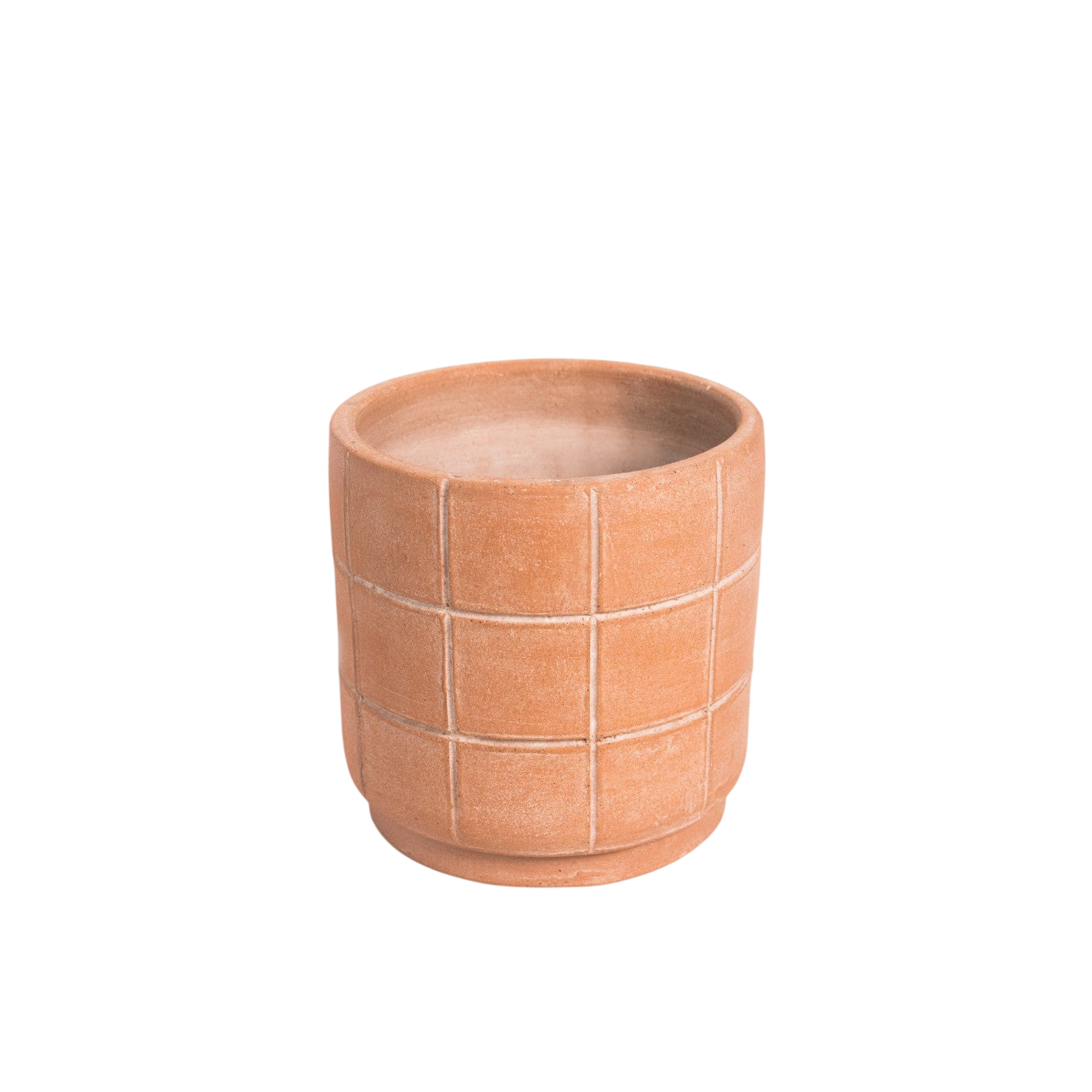 Grid Small Terracotta Planter by MESO