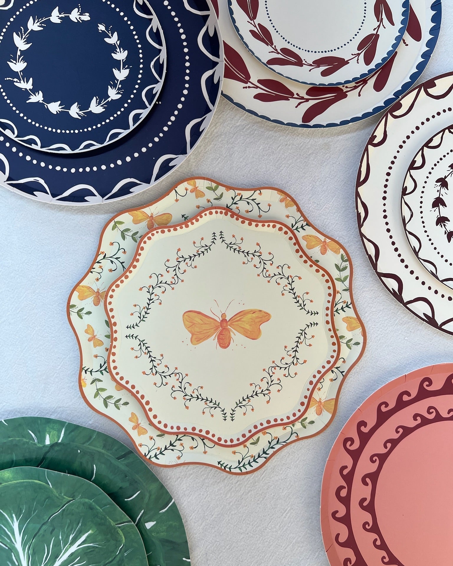 Flutter Dessert Plate Set of 12 - Golden