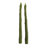 Asparagus Taper Beeswax Candles (Set of 2)