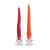 Rainbow Carrot Taper Beeswax Candle (Set of 2)
