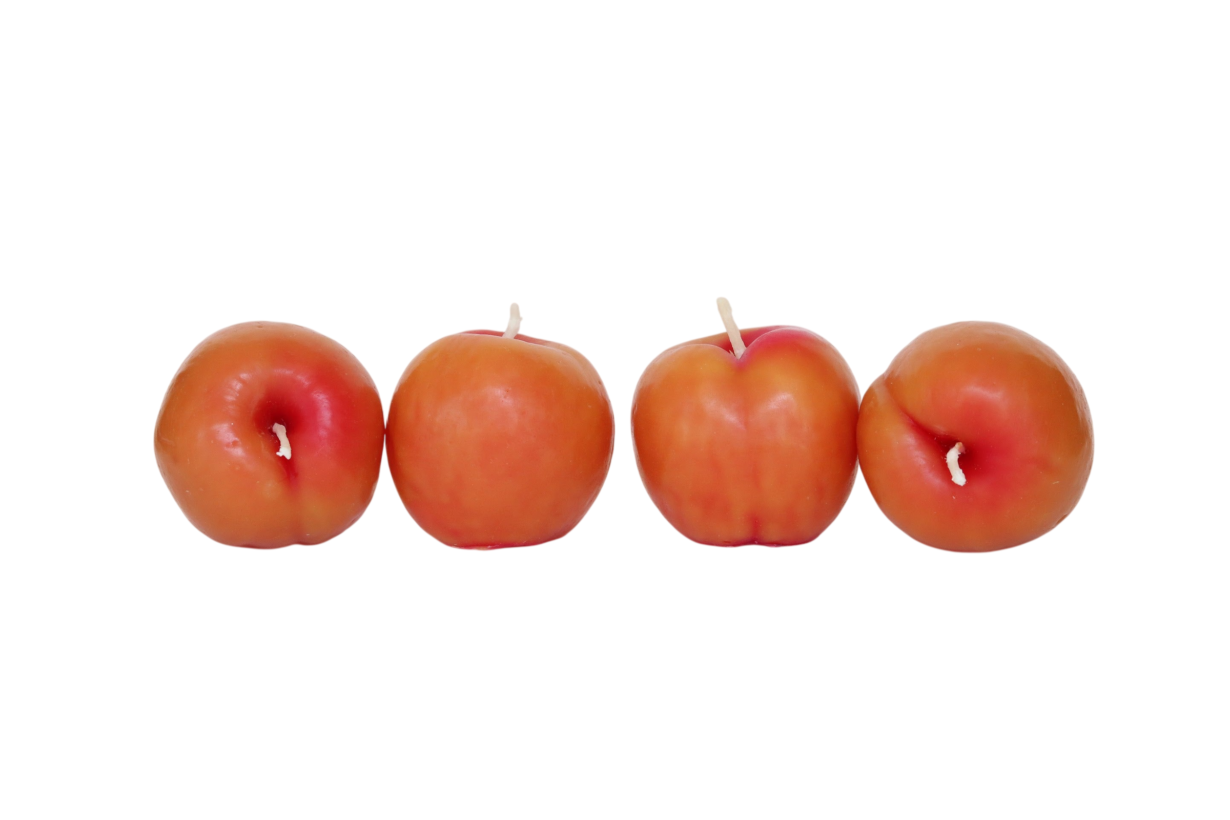 Beeswax Yellow Peaches Candles (Set of 4)