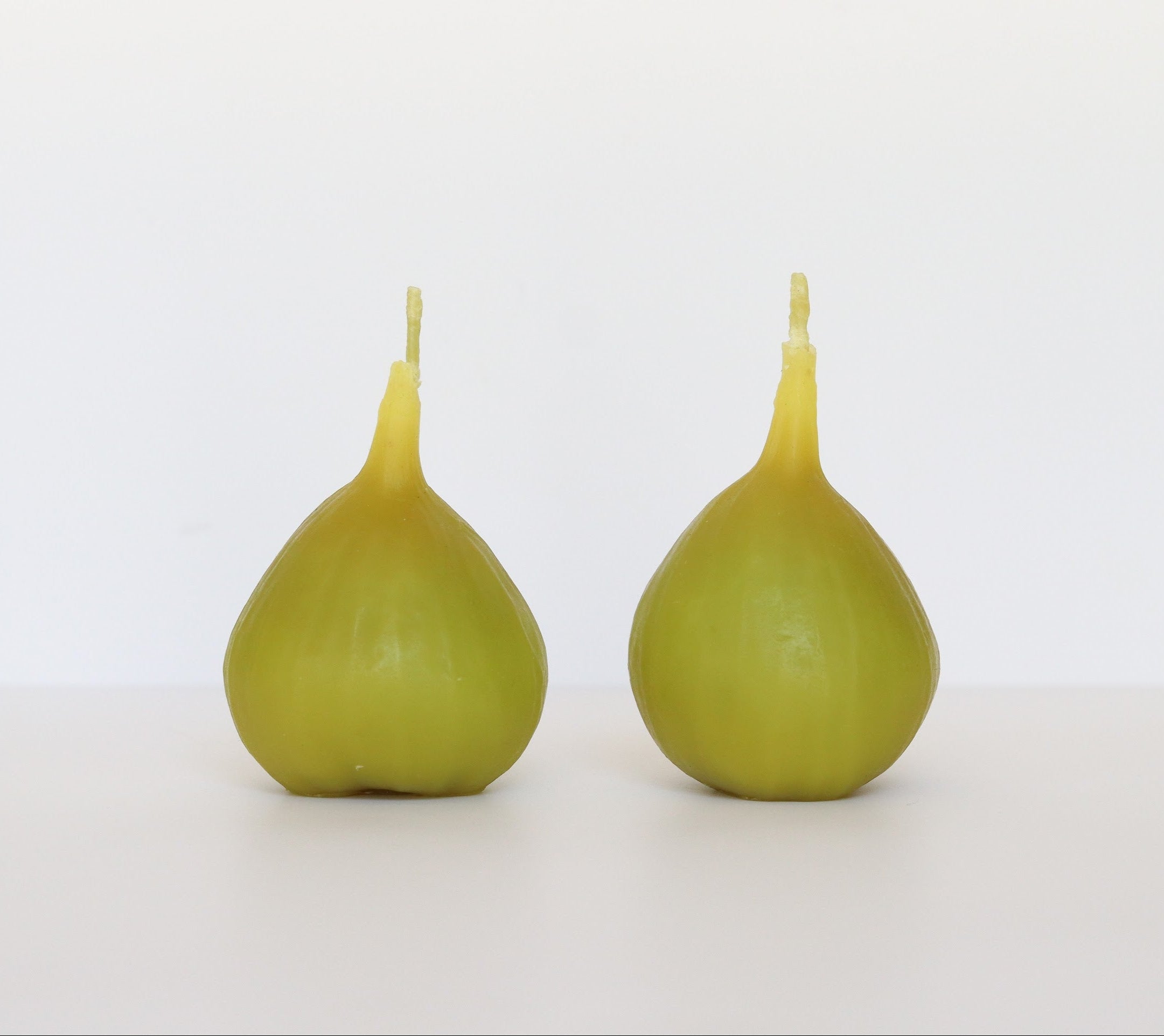 BEESWAX GREEN FIG TEALIGHT CANDLES - SET OF 2