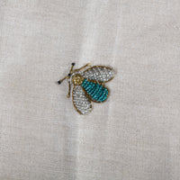 Embroidered Sparkle Bee Table Runner