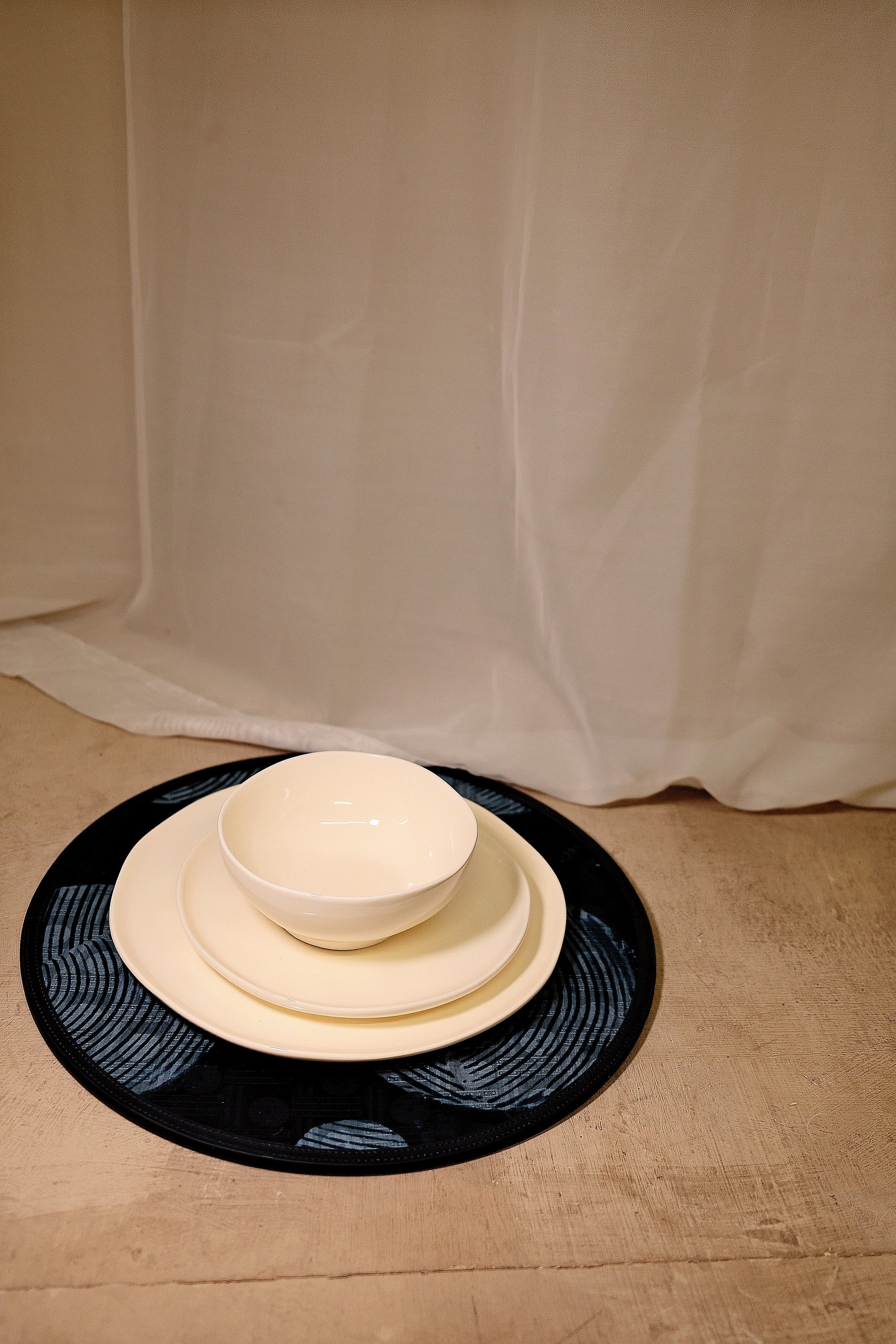 Halo Serving Tray in Midnight Blue