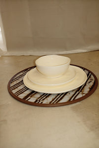 Halo Serving Tray in Tree Bark
