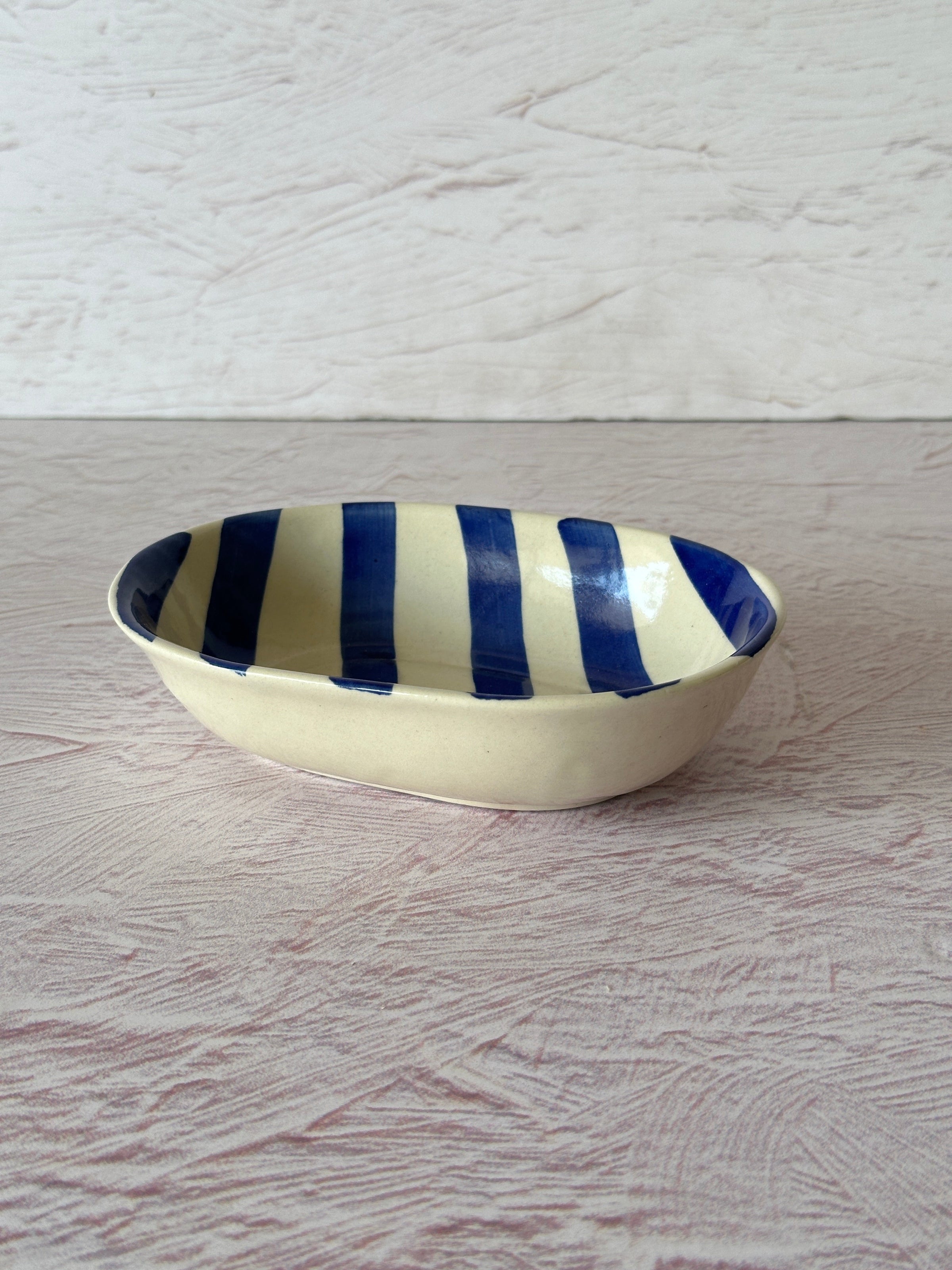 Ceramic Stripe Bowl (Set of 2)