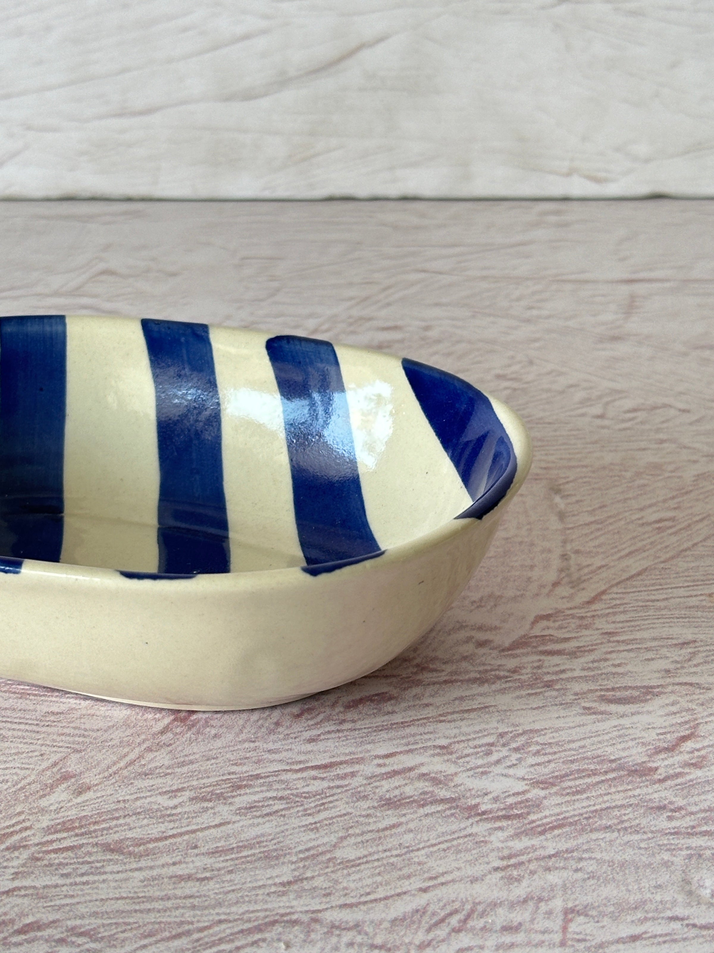 Ceramic Stripe Bowl (Set of 2)