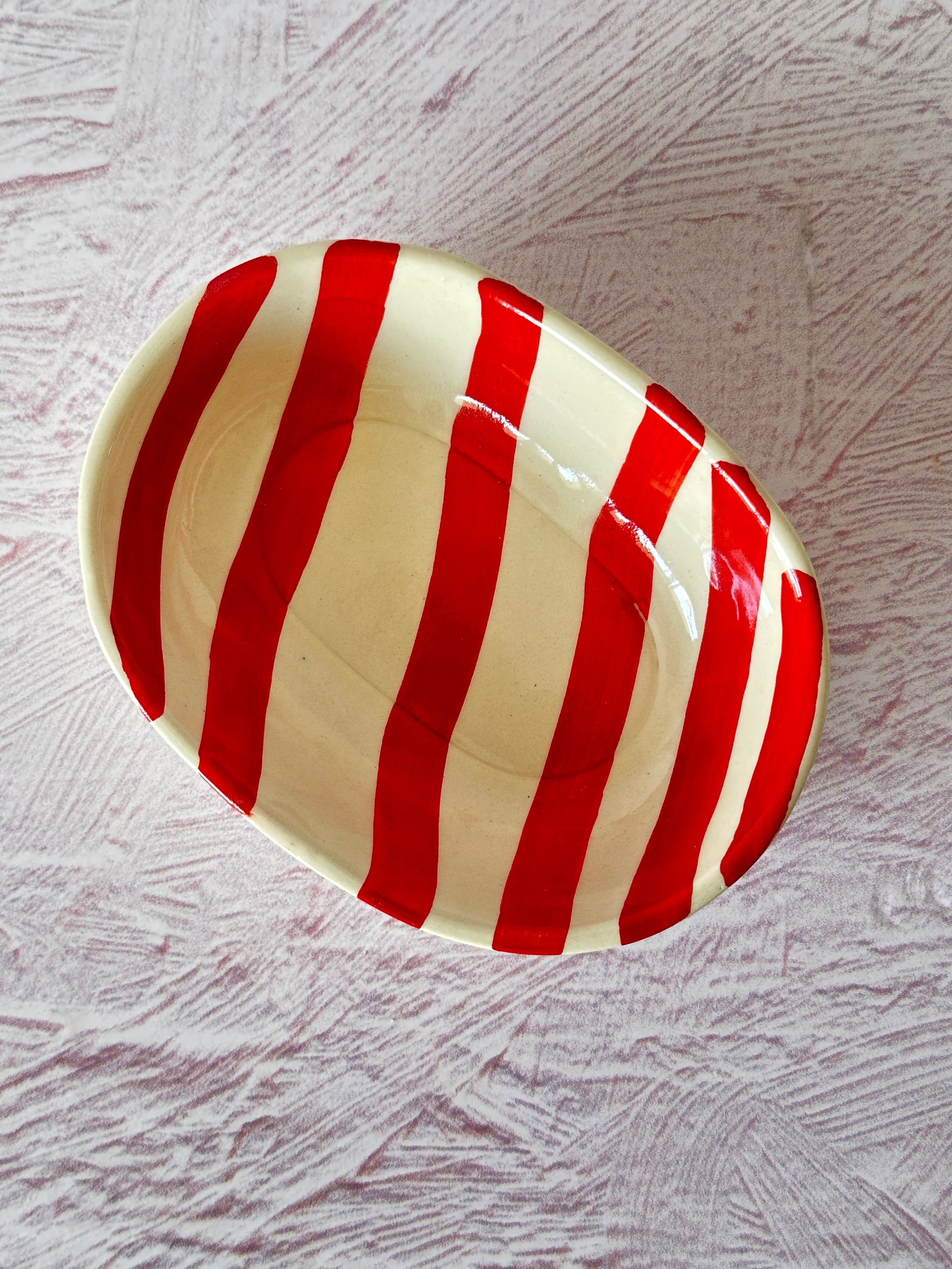 Ceramic Stripe Bowl (Set of 2)