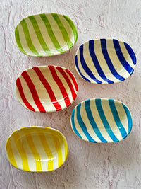 Ceramic Stripe Bowl (Set of 2)