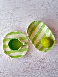 Ceramic Stripe Bowl (Set of 2)