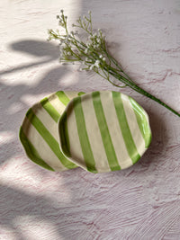 Ceramic Stripe Appetizer Plate (Set of 6)