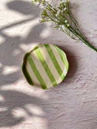 Ceramic Stripe Appetizer Plate (Set of 6)