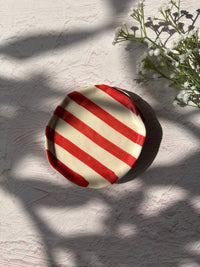 Ceramic Stripe Appetizer Plate (Set of 6)