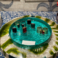 Small Capiz Tray - Emerald 
