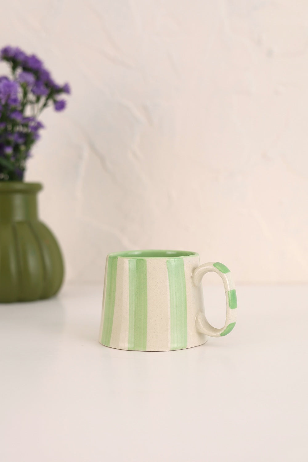 Ceramic Stripe Coffee Cup (Set of 2)